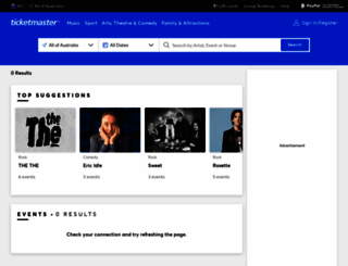 harrypotter.ticketmaster.com.au screenshot