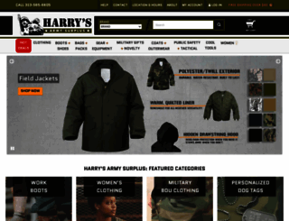 harrysarmysurplus.net screenshot
