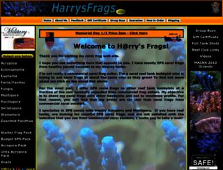 harrysfrags.com screenshot