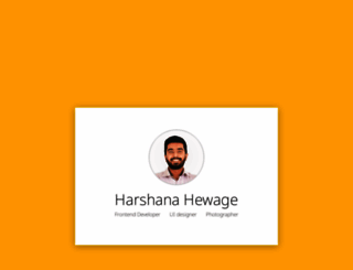 harshana.me screenshot