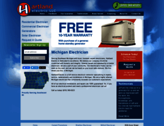 hartlandelectric.com screenshot