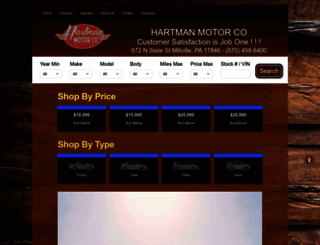 hartmanmotorco.com screenshot