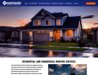 harvard-roofing.com screenshot
