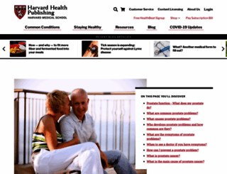harvardprostateknowledge.org screenshot