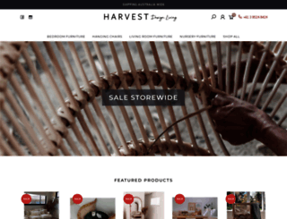 harvestdesignliving.com.au screenshot