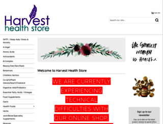 harvesthealthstore.co.uk screenshot
