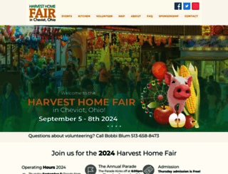 harvesthomefair.com screenshot