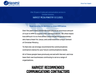 harvestmediaministry.com screenshot