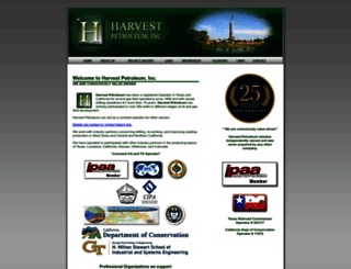 harvestpetroleum.com screenshot