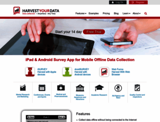 harvestyourdata.com screenshot