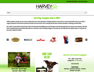 harveypetfood.com screenshot