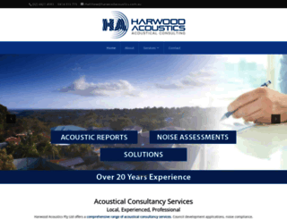 harwoodacoustics.com.au screenshot