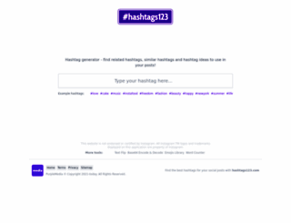 hashtags123.com screenshot