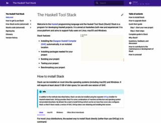 haskellstack.org screenshot