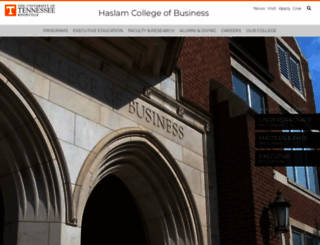 haslam.utk.edu screenshot