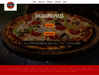 hatboropizza.com screenshot