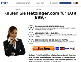 hatzinger.com screenshot