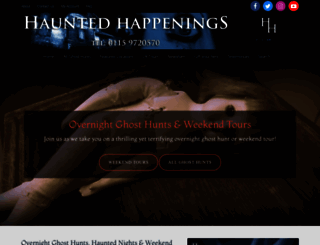 hauntedhappenings.co.uk screenshot