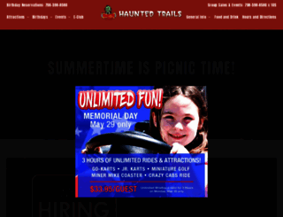 hauntedtrailsburbank.com screenshot