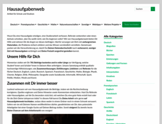 hausaufgabenweb.de screenshot