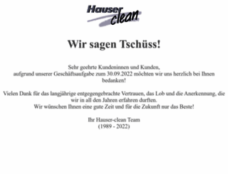 hauser-clean.com screenshot