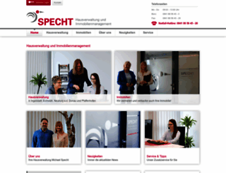 hausverwaltung-specht.de screenshot