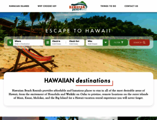 hawaiianbeachrentals.com screenshot