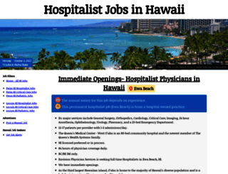hawaiihospitalistjobs.com screenshot
