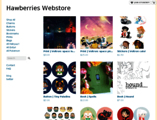 hawberries.storenvy.com screenshot