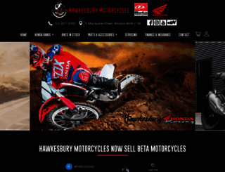 hawkesburymotorcycles.com.au screenshot