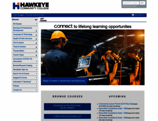 hawkeyecollege.augusoft.net screenshot