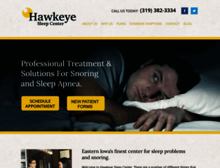 hawkeyesleepcenter.com screenshot