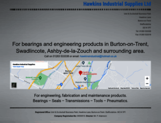 hawkinsindustrialsupplies.co.uk screenshot