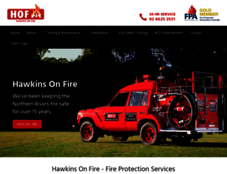 hawkinsonfire.com.au screenshot