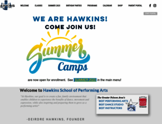 hawkinsschool.com screenshot