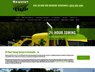 hawkinstowingservice.com screenshot