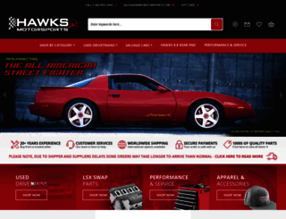 hawksmotorsports.com screenshot