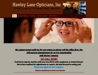 hawleylaneopticians.com screenshot