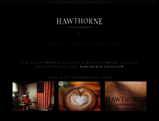 hawthornecoffeeroasters.com screenshot