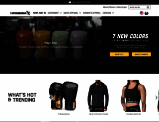 hayabusafightwear.com screenshot
