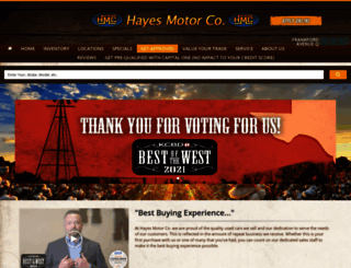 hayesmotorcompany.com screenshot