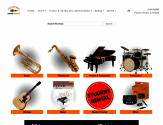 hayesmusic.co.uk screenshot