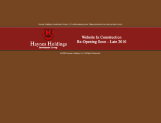 haynesholdings.com screenshot