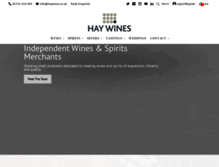 haywines.co.uk screenshot