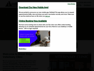 hazelridgevet.com screenshot