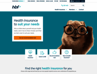 hbf.com.au screenshot