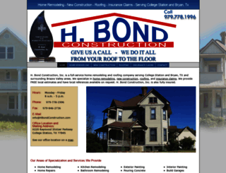 hbondconstruction.com screenshot