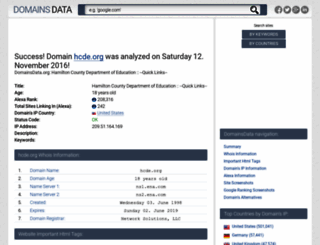 hcde.org.domainsdata.org screenshot