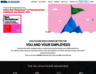 hclhealthcare.in screenshot