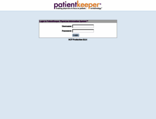 hcp.patientkeeper.com screenshot